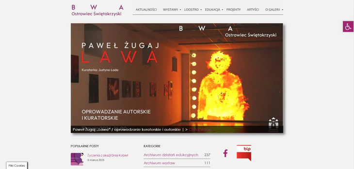 Miniatura strony BWA Ostrowiec na Wordpressie