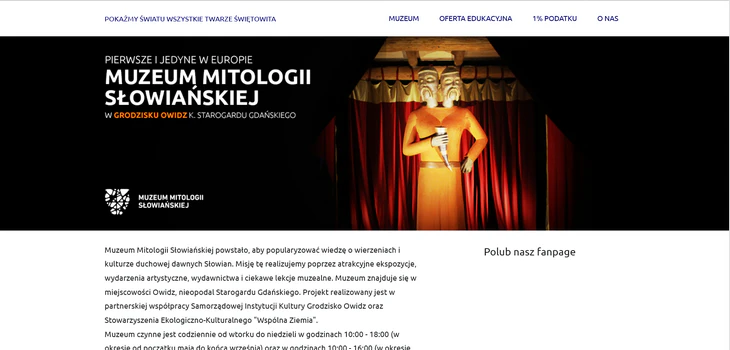 Miniatura strony Muzeum Mitologii Słowiańskiej