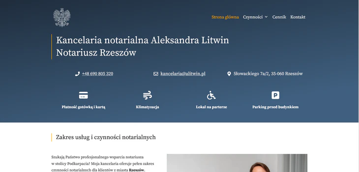 Miniatura strony Kancelarii Notarialnej Aleksandry Litwin